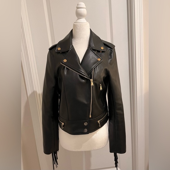 NWT Fringe Moto Jacket Size S - Picture 5 of 8